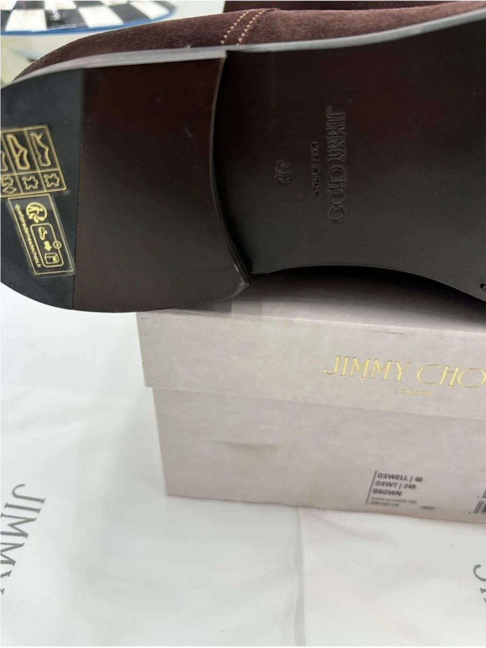 Men’s Jimmy Choo cap toe burnished Oxford size 46 made in Italy